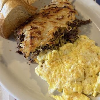Art's Cafe - Bulgogi Hashbrown Sandwich (with scrambled eggs and sourdough bread) - Diners Near Me - San Francisco, California