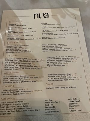 Menu photo 6 Nua Beverly Hills, CA Menu photo 6 Nua Beverly Hills, CA
