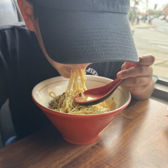 Ni Ramen - My oldest enjoying miso ramen - Ramen Near Me - Lynbrook, New York