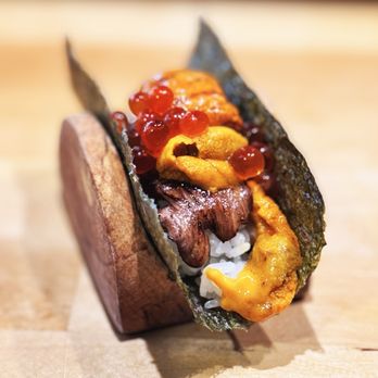 Sugo Hand Roll Bar - wagyu uni ikura hand roll - Sushi Bars Near Me - Seattle, Washington Sugo Hand Roll Bar - wagyu uni ikura hand roll - Sushi Bars Near Me - Seattle, Washington