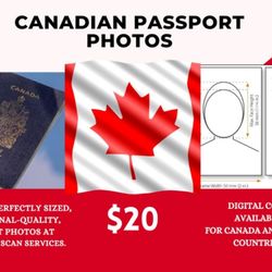 Quick Live Scan Services - Canadian Passport Photos (DIGITAL COPY AVAILABLE)