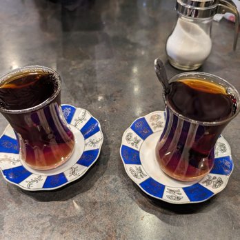 Ishtar Restaurant - Tea prepared at your table in a very cool acrobatic way. - Halal Near Me - Sterling Heights, Michigan