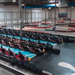 K1 Speed Addison - Pit Lane and one of K1 Speed Addison's two indoor tracks