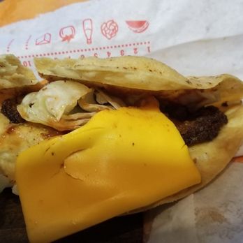 Burger King - The advertisement is not even close to what we recieved.  So disgusting.. what was supposed to be meat looked and smelled horrible... - Burgers Near Me - Calimesa, California