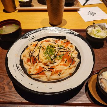 Tendon Kohaku - Mentaiko udon set - Japanese Near Me - Bellevue, Washington Tendon Kohaku - Mentaiko udon set - Japanese Near Me - Bellevue, Washington