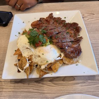 Cafe Belen - Rib Eye Steak Chilaquiles - Breakfast & Brunch Near Me - Los Angeles, California Cafe Belen - Rib Eye Steak Chilaquiles - Breakfast & Brunch Near Me - Los Angeles, California