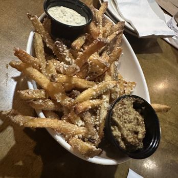 80/20 Burger Bar - House fries with chimichurri and bourbon mustard - American Near Me - Norfolk, Virginia