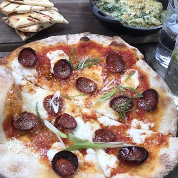 Refinery Rooftop - Pizza w/ pepperoni ...everyone loved it. Great for sharing. - Lounges Near Me - New York, New York