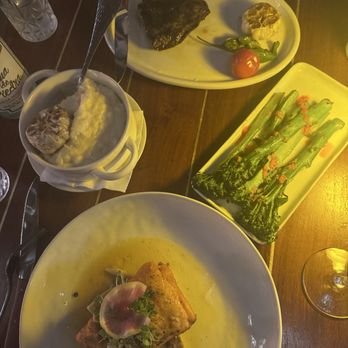 Piedra Santa - Flank Steak, King Salmon, Mashed Potatoes, Broccolini - Steakhouses Near Me - San Diego, California