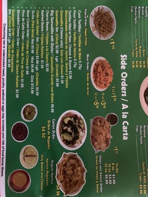 Menu photo 5 Taqueria El Sol De Mexico Bryan, TX