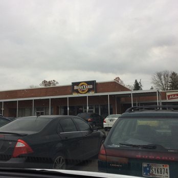 BoneYard Grill - cars parked in front of the restaurant - American Near Me - Madison, Indiana