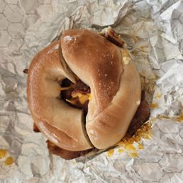 Breakfast bagel sandwich- yummy!