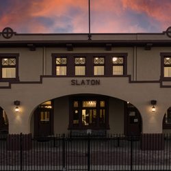 Slaton Harvey House - Side of Hotel Facing railroad.
