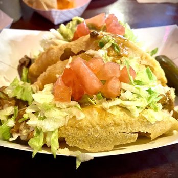 Ray's Drive Inn - Carne Guisada Puffy Taco and Fajita Puffy Taco - Tex-Mex Near Me - San Antonio, Texas