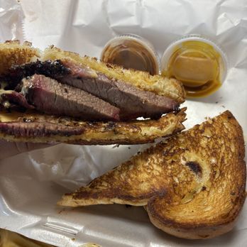 Big Bertha's Barbeque And Catering - Texas Brisket Melt (MOIST option brisket) - Barbeque Near Me - Houston, Texas