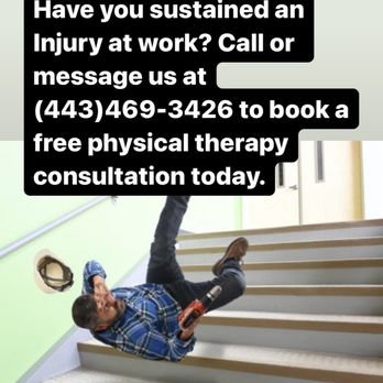 Swift Rehabilitation - Sustained a work injury? We work with most workers' compensation insurances. Call to book a free consultation today. - Physical Therapy Near Me - Towson, Maryland Swift Rehabilitation - Sustained a work injury? We work with most workers' compensation insurances. Call to book a free consultation today. - Physical Therapy Near Me - Towson, Maryland