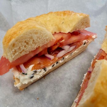 Rich's Bagels - Lox on Asiago- delish. - Bagels Near Me - Holladay, Utah