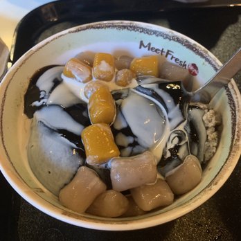 Meet Fresh - Signature grass jelly with taro balls - Desserts Near Me - Bellevue, Washington Meet Fresh - Signature grass jelly with taro balls - Desserts Near Me - Bellevue, Washington
