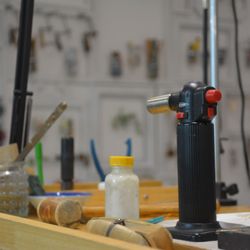 August Axel Jewelry Studio - We like small butane & micro torches. They're easy to use for a deep-dive techniques-based class or a fun, simple jewelry project.