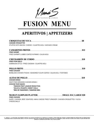 Menu photo 7 Mama's Restaurant & Lounge Lawrence, MA Menu photo 7 Mama's Restaurant & Lounge Lawrence, MA