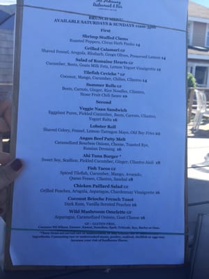 Menu photo 2 Hideaway Restaurant Ocean Beach, NY
