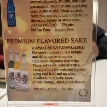 Enso Sushi - Sake menu - Sushi Bars Near Me - Brooks, California Enso Sushi - Sake menu - Sushi Bars Near Me - Brooks, California