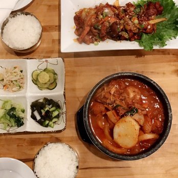Tasty Ko - pork bulgogi bokkeum on the top and dakdoritang on the bottom! - Korean Near Me - Katy, Texas Tasty Ko - pork bulgogi bokkeum on the top and dakdoritang on the bottom! - Korean Near Me - Katy, Texas