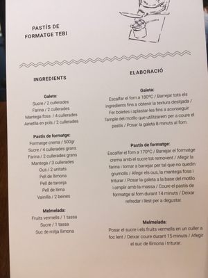 Menu photo 1 Amar Barcelona Barcelona, B