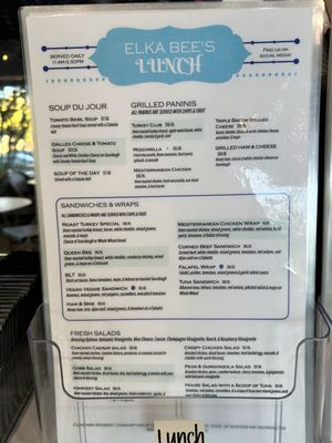 Menu photo 2 Elka Bee's Coffee Haus Wilsonville, OR