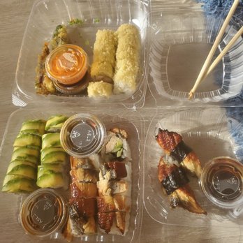 Sushi Mafia - Batman and Robin, Caterpillar, Black Dragon, Eel nigiri, and Crunchy D - Sushi Bars Near Me - Long Beach, California Sushi Mafia - Batman and Robin, Caterpillar, Black Dragon, Eel nigiri, and Crunchy D - Sushi Bars Near Me - Long Beach, California