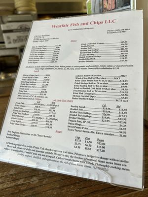 Menu photo 2 Westfair Fish & Chips Westport, CT Menu photo 2 Westfair Fish & Chips Westport, CT