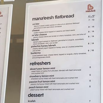 Habibi's - Menu + prices - Cafes Near Me - Fullerton, California