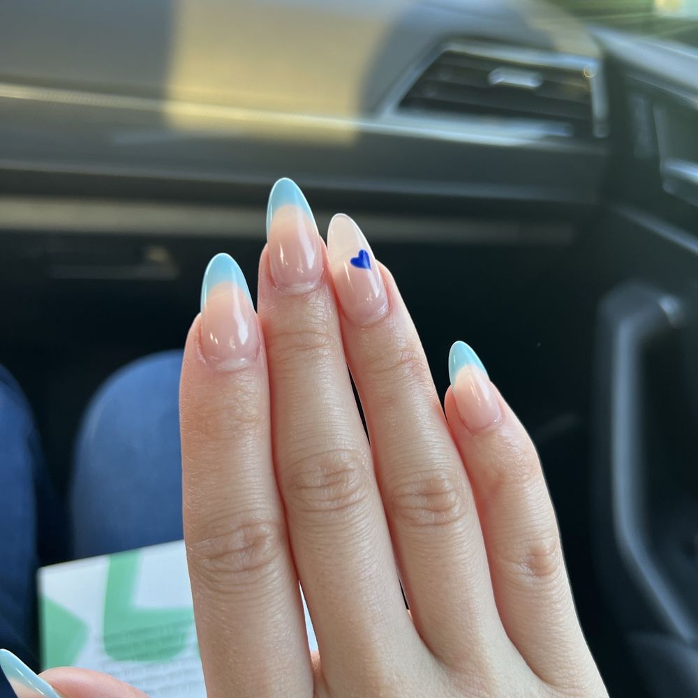 Forever Nails & Spa - Blue French tips - Nail Salons Near Me - Costa Mesa, California Forever Nails & Spa - Blue French tips - Nail Salons Near Me - Costa Mesa, California