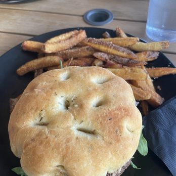 Hollow Spirits Distillery - Burger with seasoned fries - Beer, Wine & Spirits Near Me - Albuquerque, New Mexico