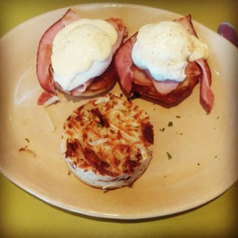 Snooze, an A.M. Eatery - Ham benedict with hashbrown cake... Very tastey. - Breakfast & Brunch Near Me - Tempe, Arizona Snooze, an A.M. Eatery - Ham benedict with hashbrown cake... Very tastey. - Breakfast & Brunch Near Me - Tempe, Arizona