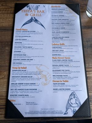 Menu photo 4 Testa's Bar & Grill Bar Harbor, ME Menu photo 4 Testa's Bar & Grill Bar Harbor, ME
