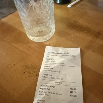 Ngon Vietnamese Kitchen - I don't mind paying these prices, for good food. I do mind paying it when my water glass stays empty and the food isn't good. - Vietnamese Near Me - Dallas, Texas Ngon Vietnamese Kitchen - I don't mind paying these prices, for good food. I do mind paying it when my water glass stays empty and the food isn't good. - Vietnamese Near Me - Dallas, Texas