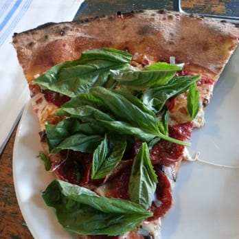 Lucali - My slice with tons of basil - Italian Near Me - Miami Beach, Florida