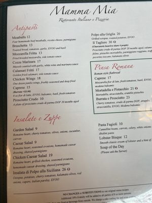 Menu photo 2 Mamma Mia 2 Homestead, FL