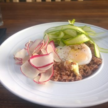 Slipstream - Breakfast bowl, buttered rice, shaved radish, asparagus, and a poached egg. - Coffee & Tea Near Me - Washington, DC, District of Columbia Slipstream - Breakfast bowl, buttered rice, shaved radish, asparagus, and a poached egg. - Coffee & Tea Near Me - Washington, DC, District of Columbia