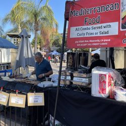 Fullerton Market - Chicken skewers and Greek salad dinner