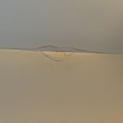 Tropicana Emarald Estates Sales - Bedroom water damage due to roof being incompletely finished.