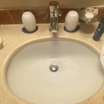 Grand Palladium Colonial - Looks like a motel 8 sink. Very dated with hard water marks and scrapes. - Resorts Near Me - Solidaridad, ROO Grand Palladium Colonial - Looks like a motel 8 sink. Very dated with hard water marks and scrapes. - Resorts Near Me - Solidaridad, ROO