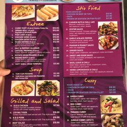 Al-Oi Thai Restaurant Cessnock - Dine in menu