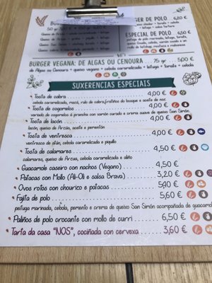 Menu photo 1 Cervexeria NÓS Vigo, PO Menu photo 1 Cervexeria NÓS Vigo, PO