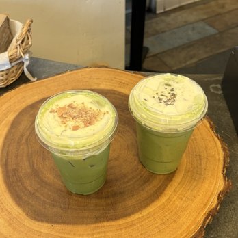 Lagu Cafe - Banana Cream Matcha Latte and Matcha Lavender Latte - Cafes Near Me - Irvine, California