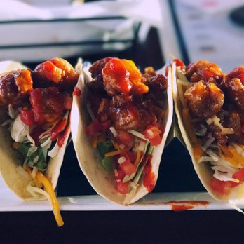 The Tap - Dynamite shrimp tacos (extra $3 for an added third) - Breweries Near Me - Indianapolis, Indiana