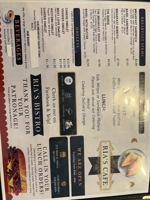 Menu photo 1 Ria's Bistro  Albany, NY