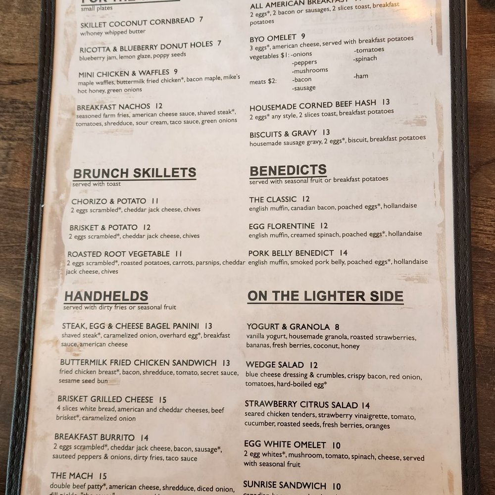 Gather Brunch and Bar - Menu - the main event... what a great variety!! - Breakfast & Brunch Near Me - Lincoln, Maine