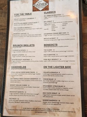 Menu photo 2 Gather Brunch and Bar Lincoln, ME Menu photo 2 Gather Brunch and Bar Lincoln, ME